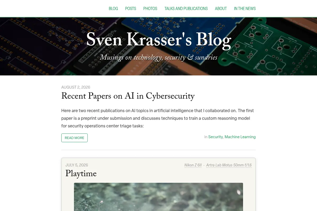 Sven Krasser's Blog