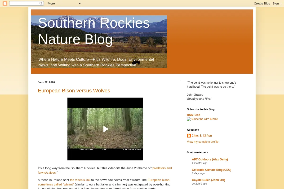 Southern Rockies Nature Blog
