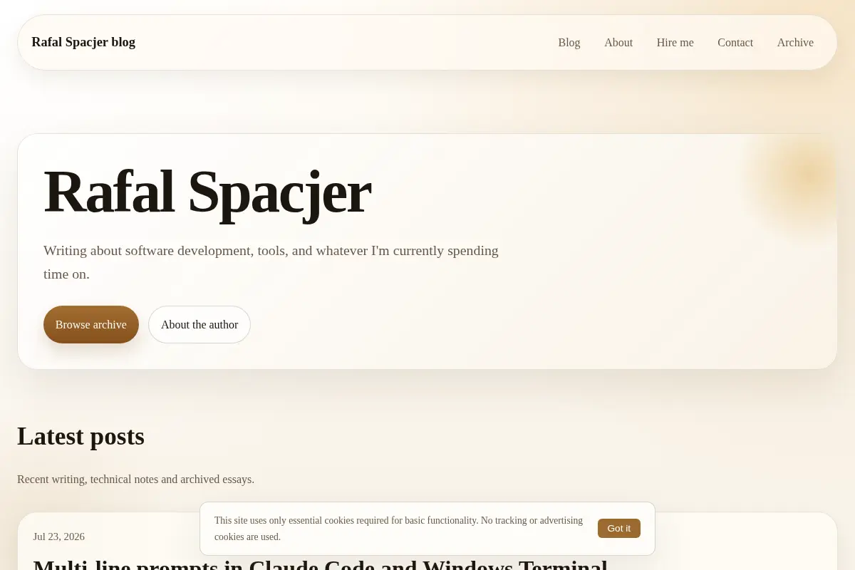 Rafal Spacjer blog