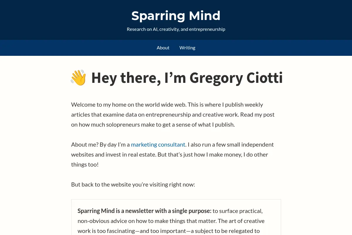 Sparring Mind: Creative Work and Human Behavior