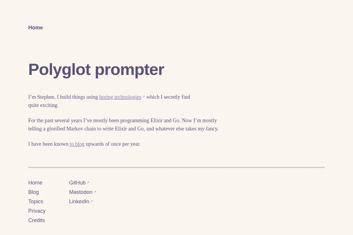 Stephen Lewis, Polyglot Prompter