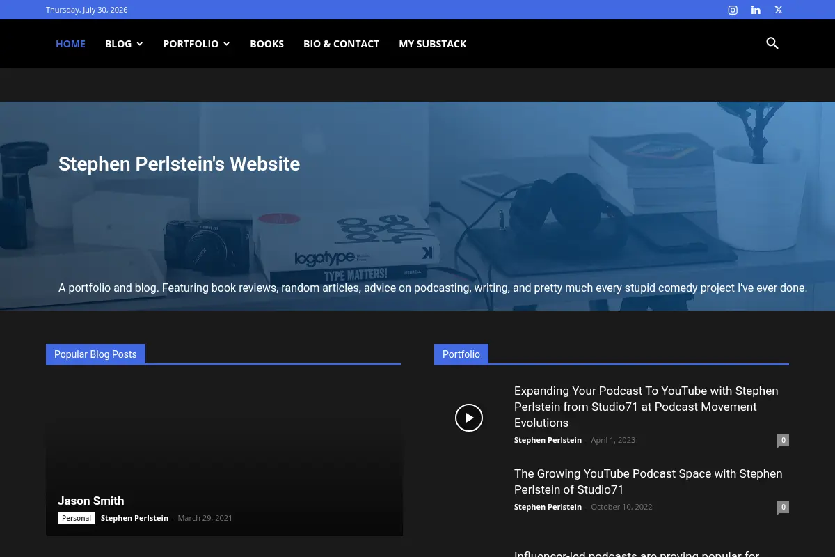 Stephen Perlstein's Website