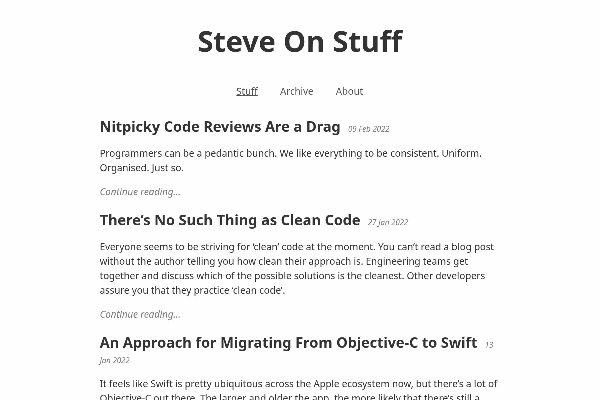 Steve On Stuff