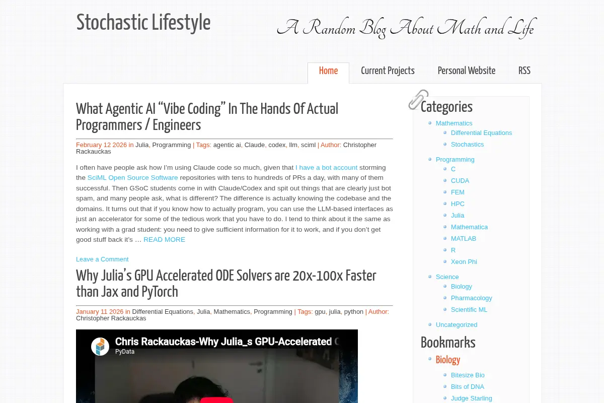 Stochastic Lifestyle - A Random Blog About Math and Life