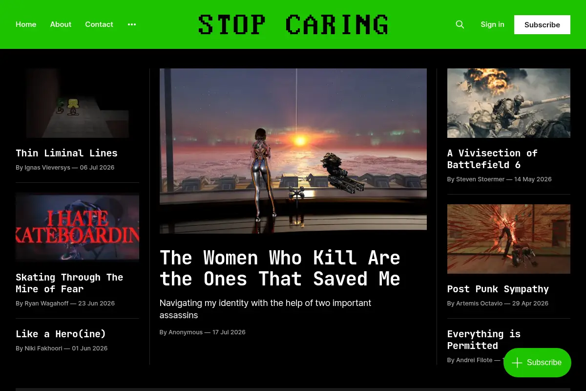 Stop Caring