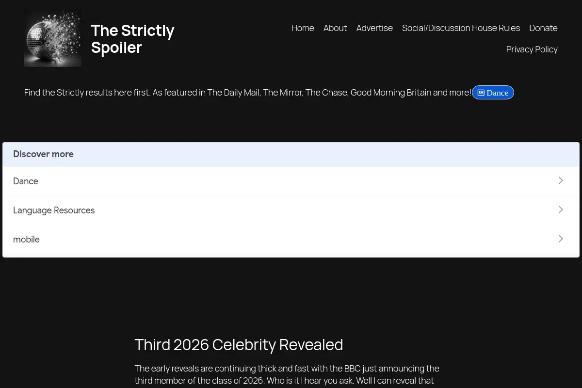 The Strictly Spoiler