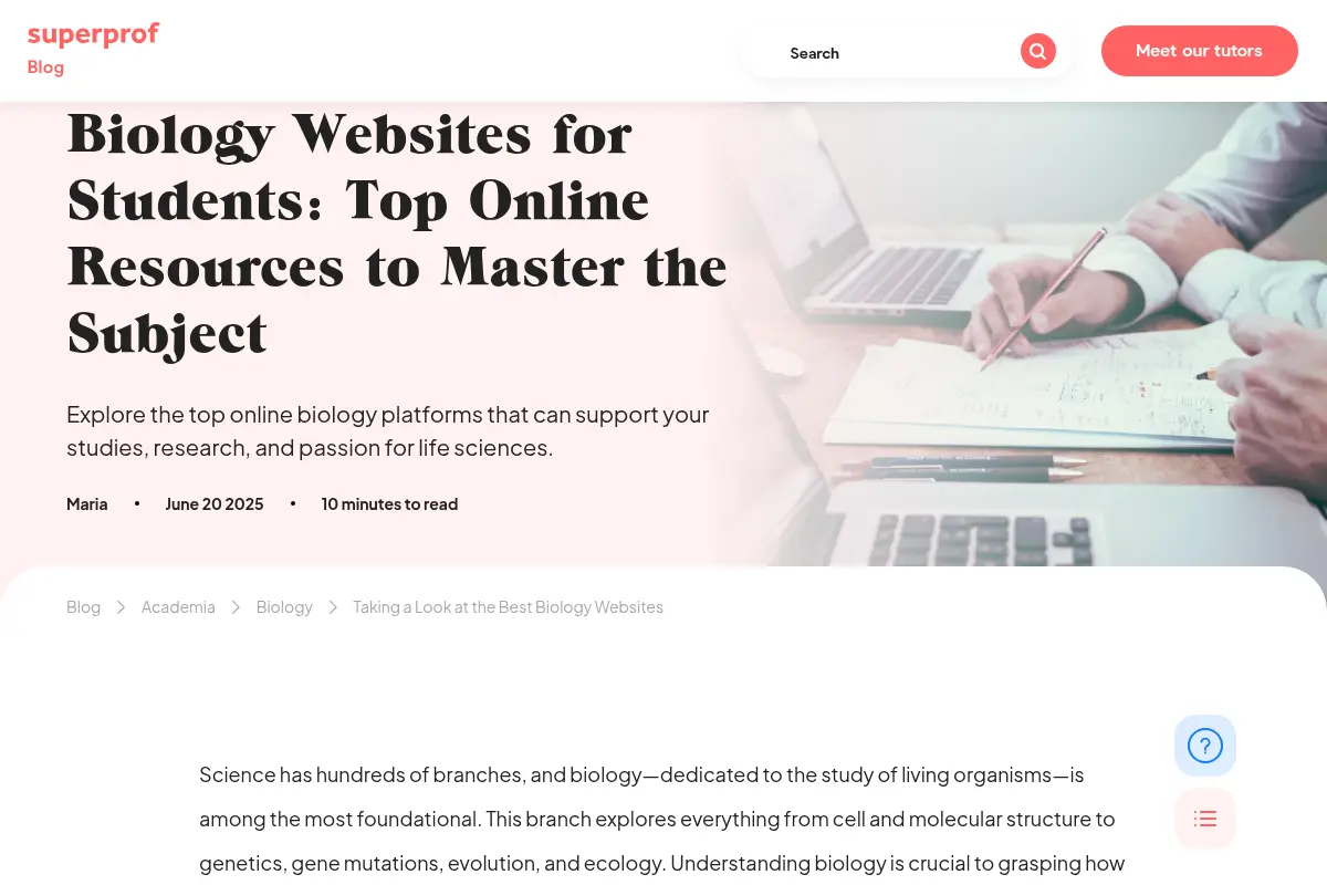 Taking a Look at the Best Biology Websites