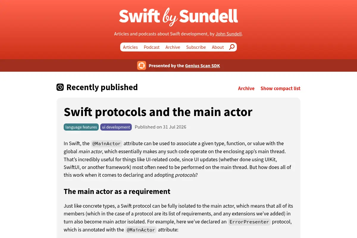 Swift by Sundell