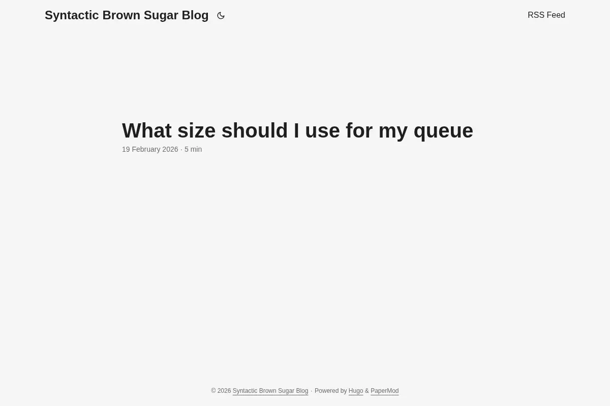 Syntactic Brown Sugar Blog