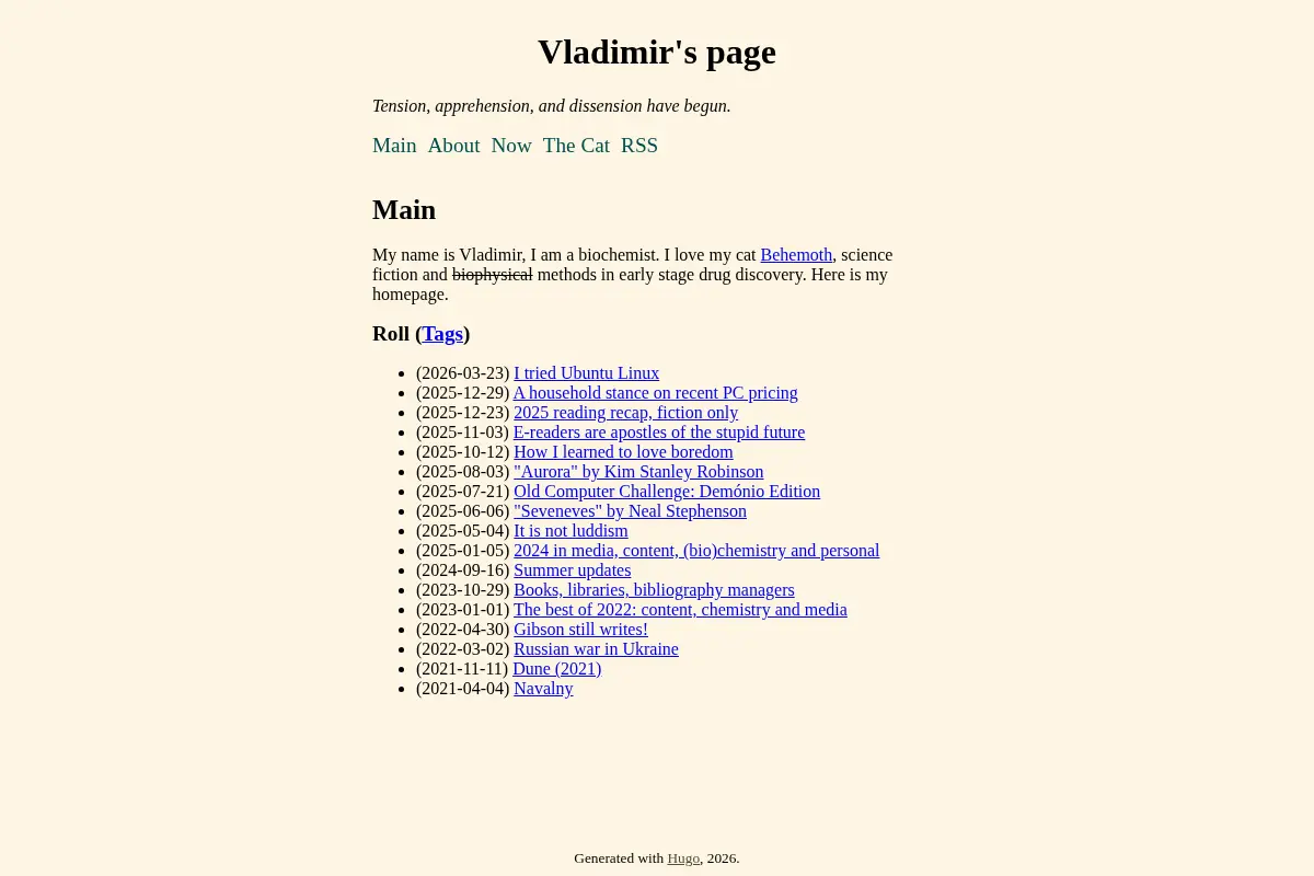 Vladimir's page