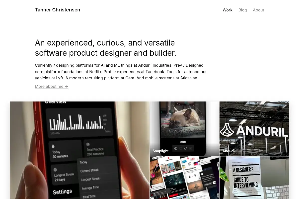 Tanner Christensen — Software Product Designer & Builder