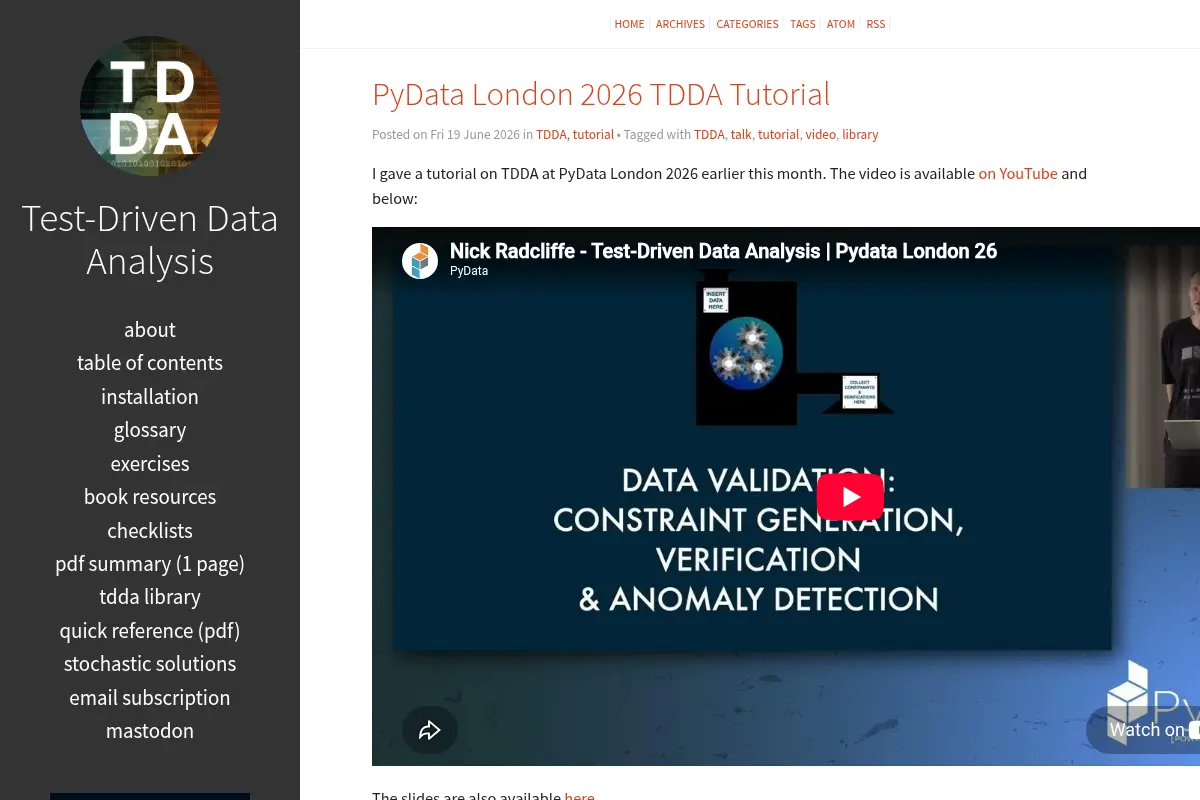 Test-Driven Data Analysis
