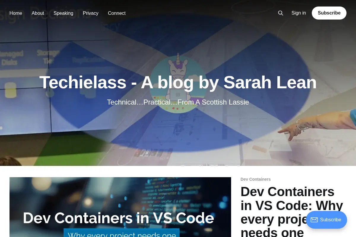 Techielass - Blog of Sarah Lean
