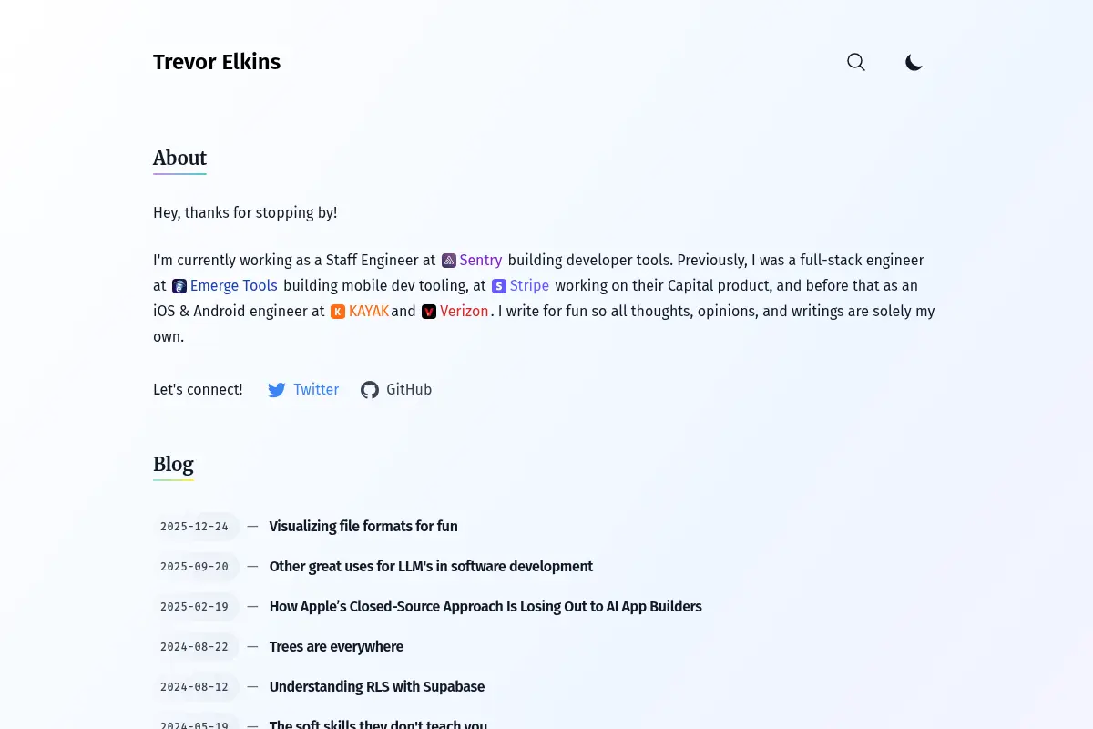 Trevor Elkins Blog