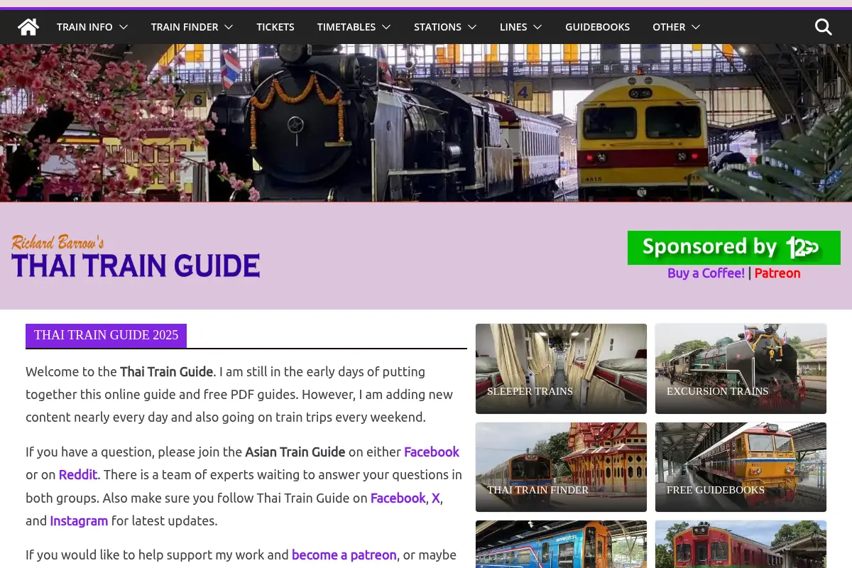Richard Barrow's Thai Train Guide
