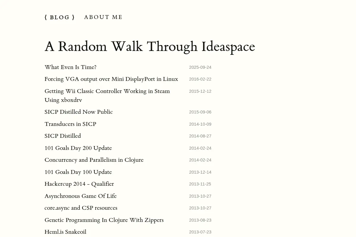 A Random Walk Through Ideaspace
