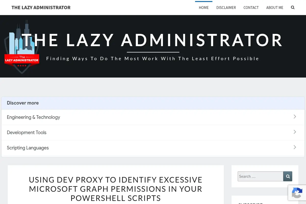 The Lazy Administrator