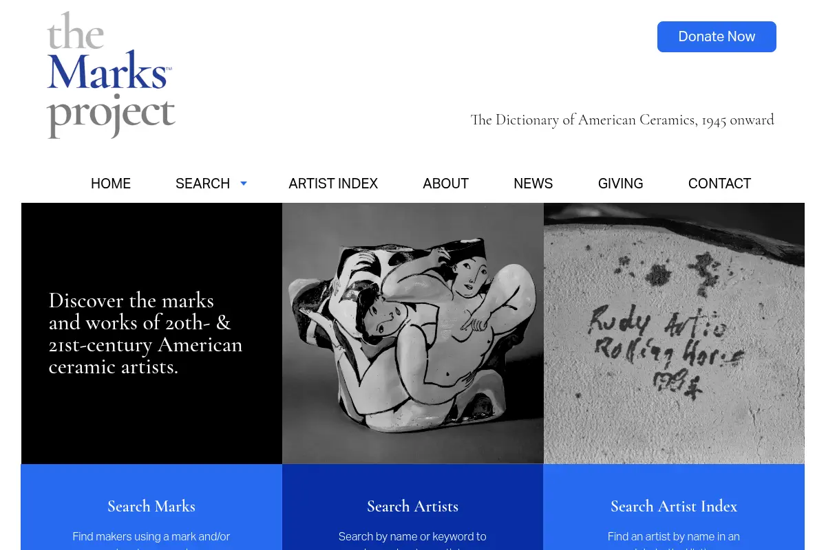 The Marks Project - A Marks Dictionary of American Studio Pottery, 1946 to Present