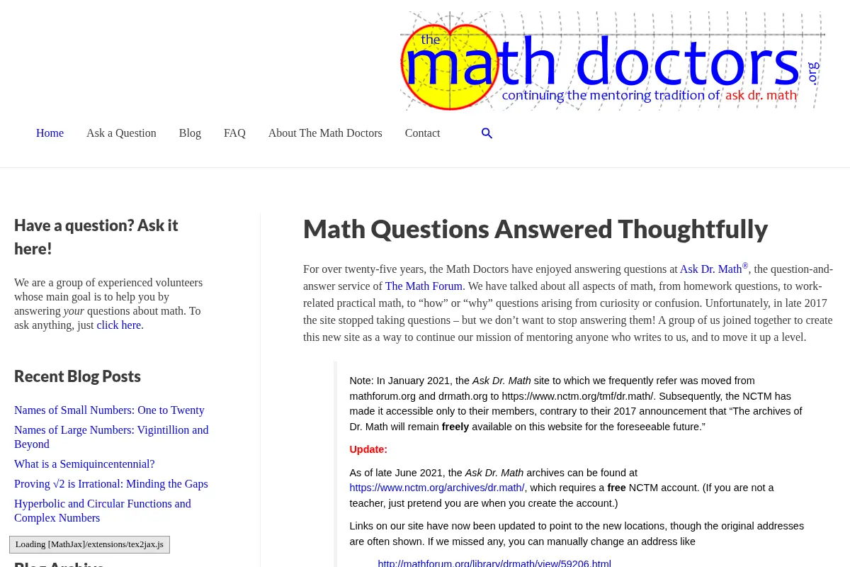 The Math Doctors