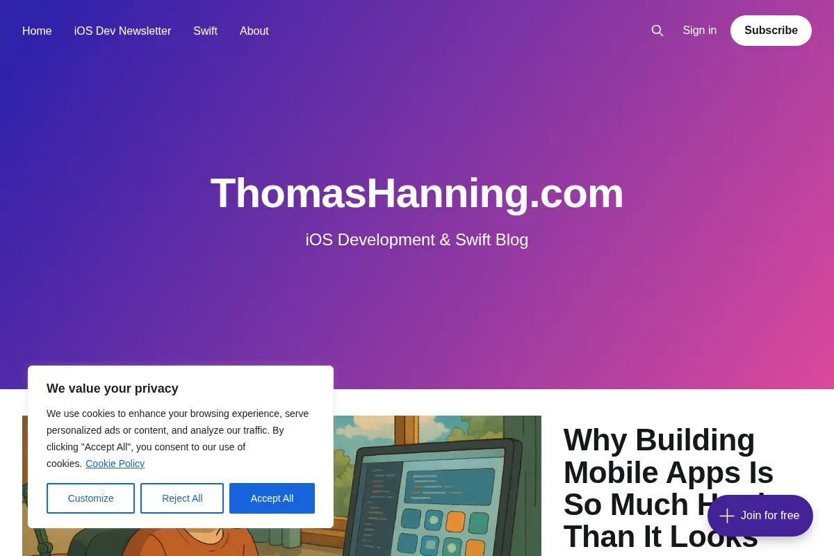 Thomas Hanning's iOS Development Blog