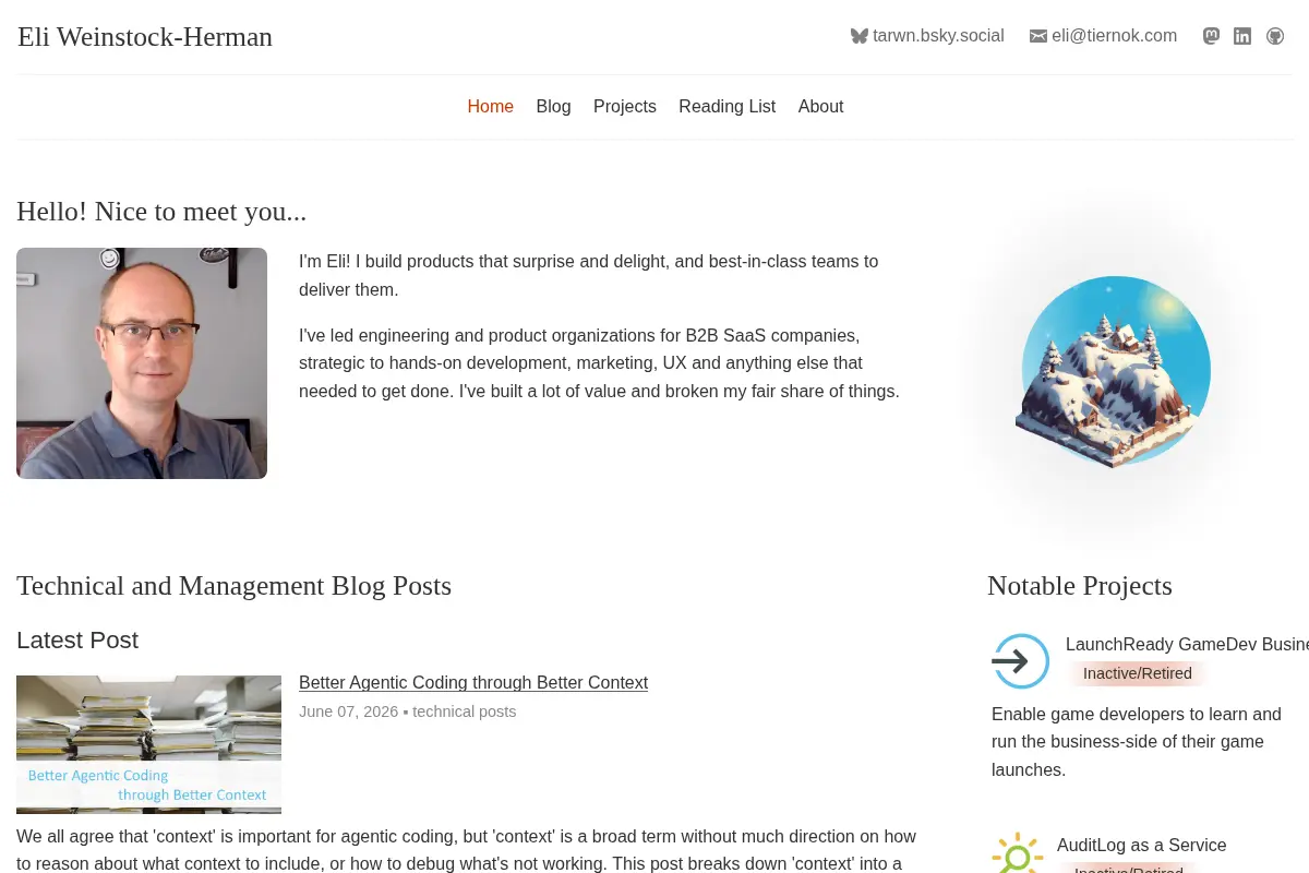 Posts by Eli (@Tarwn)