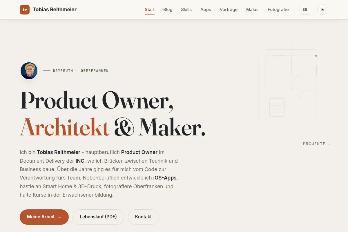 Tobias Reithmeier - Product Owner, iOS-Apps, Maker