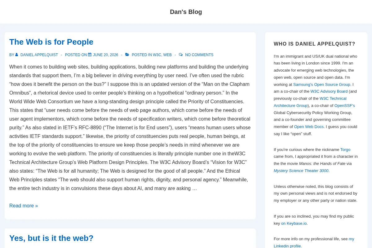 Dan's Blog