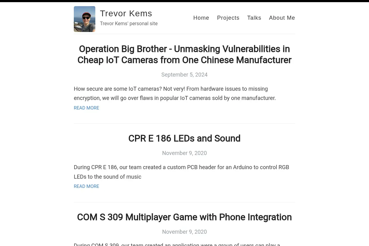 Trevor Kems' personal site