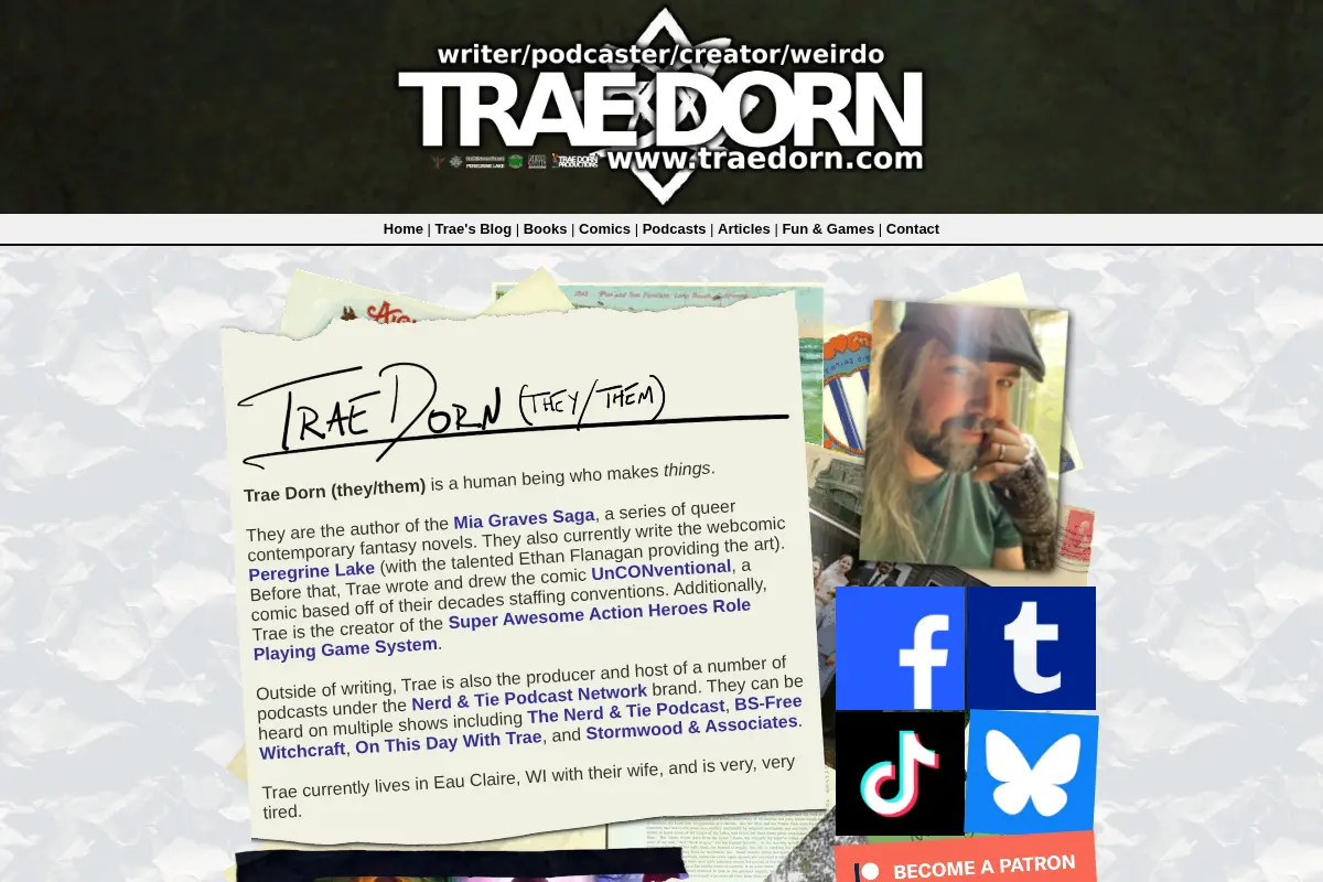 Trae Dorn - Writer/Podcaster/Creator/Weirdo.