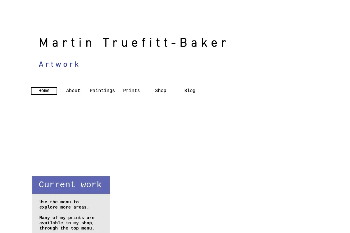 Martin Truefitt-Baker Art Site