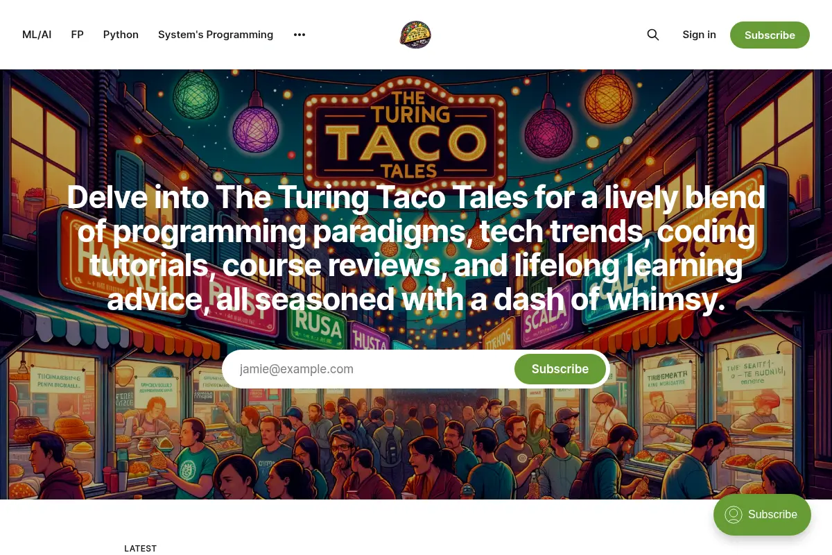 The Turing Taco Tales