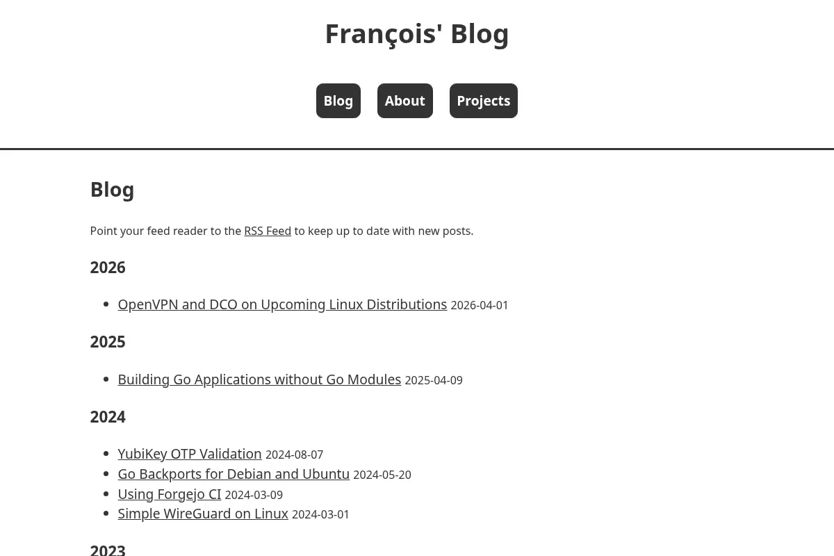 François' Blog