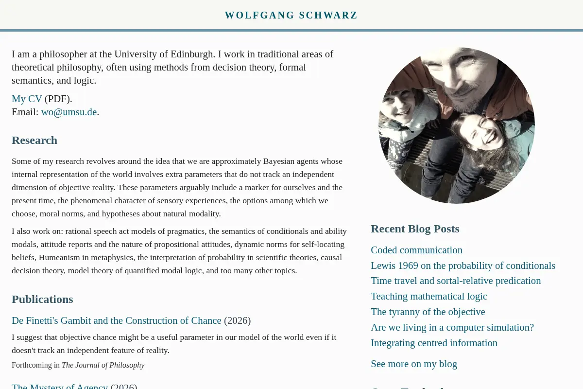 Wolfgang Schwarz's Homepage