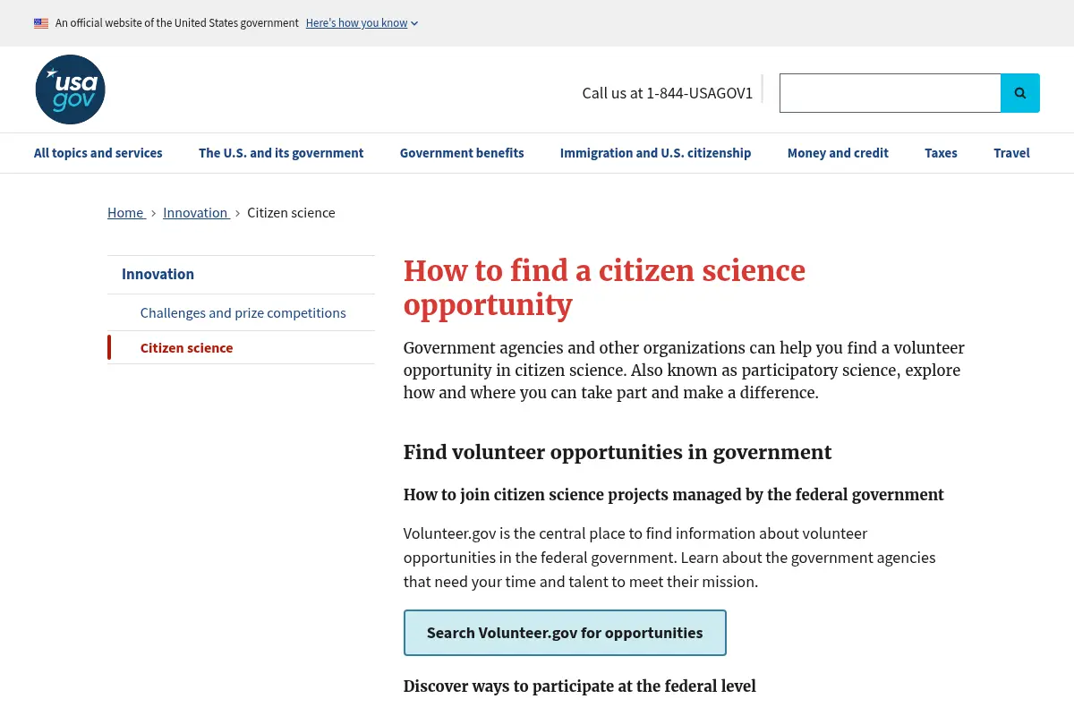 How to find a citizen science opportunity | USAGov