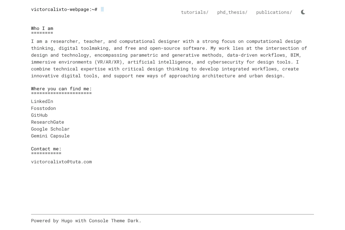 Victor Calixto – Researcher & Computational Designer