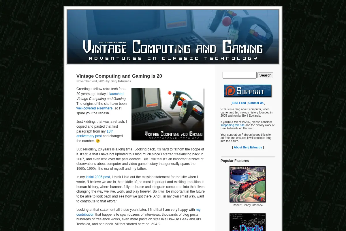 Vintage Computing and Gaming