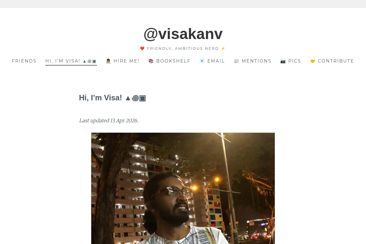 @visakanv – ❤️ friendly, ambitious nerd ⚡️