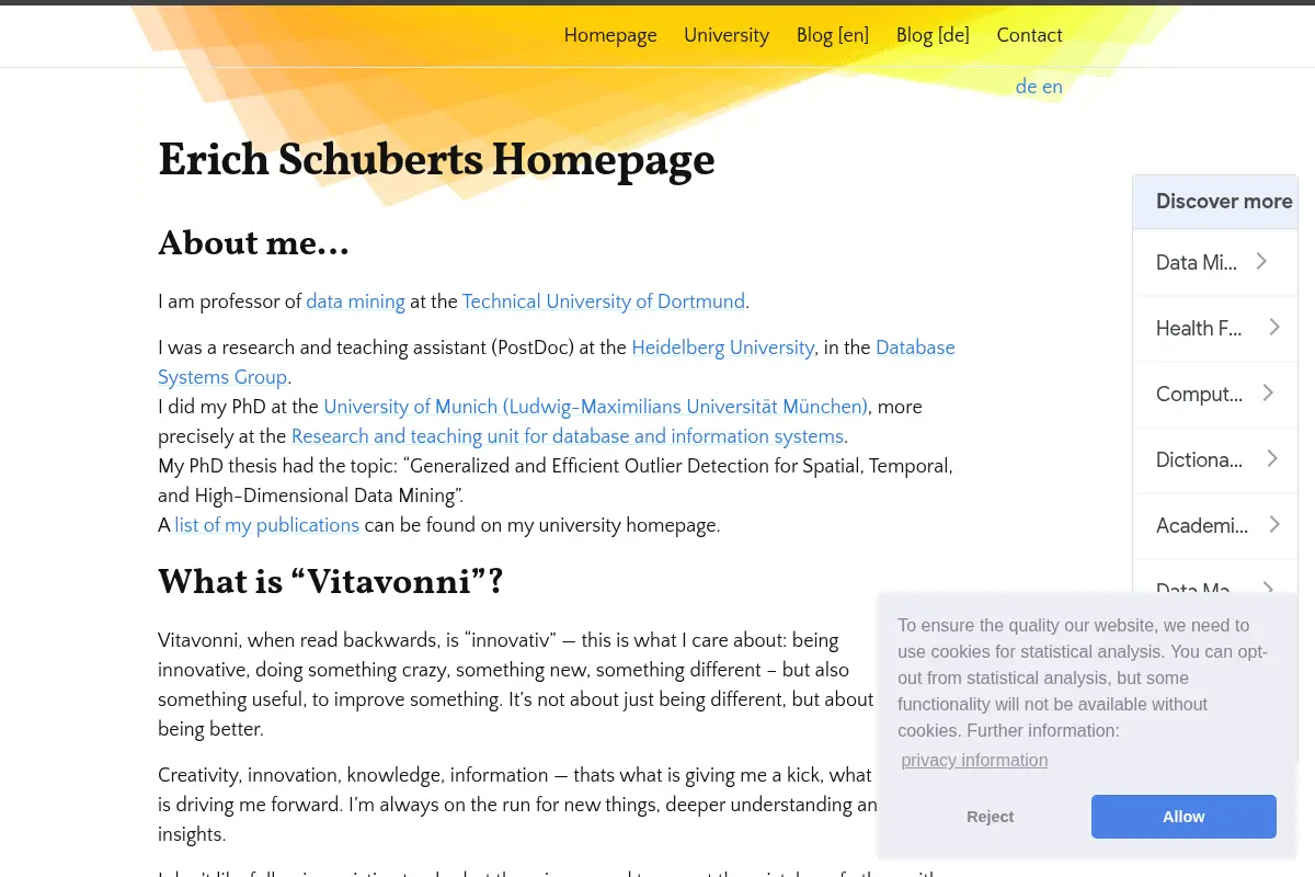 Erich Schuberts Homepage