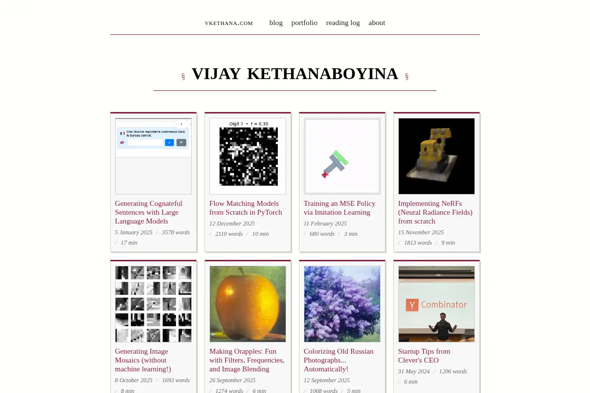 vkethana.com | Vijay's personal website