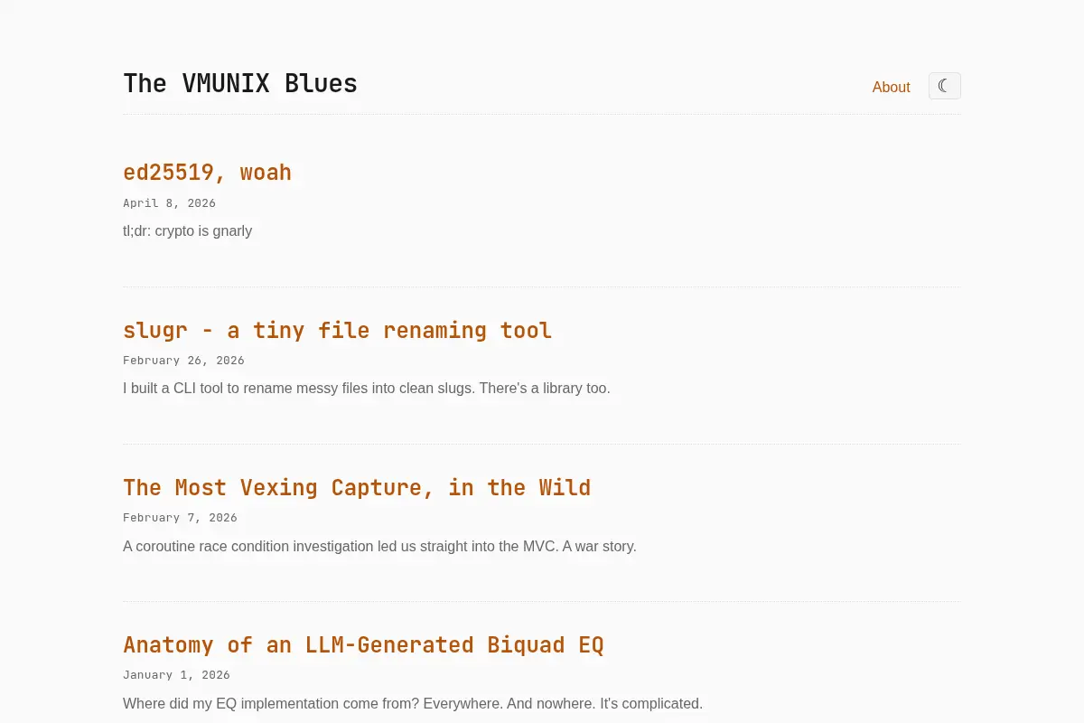 The VMUNIX Blues