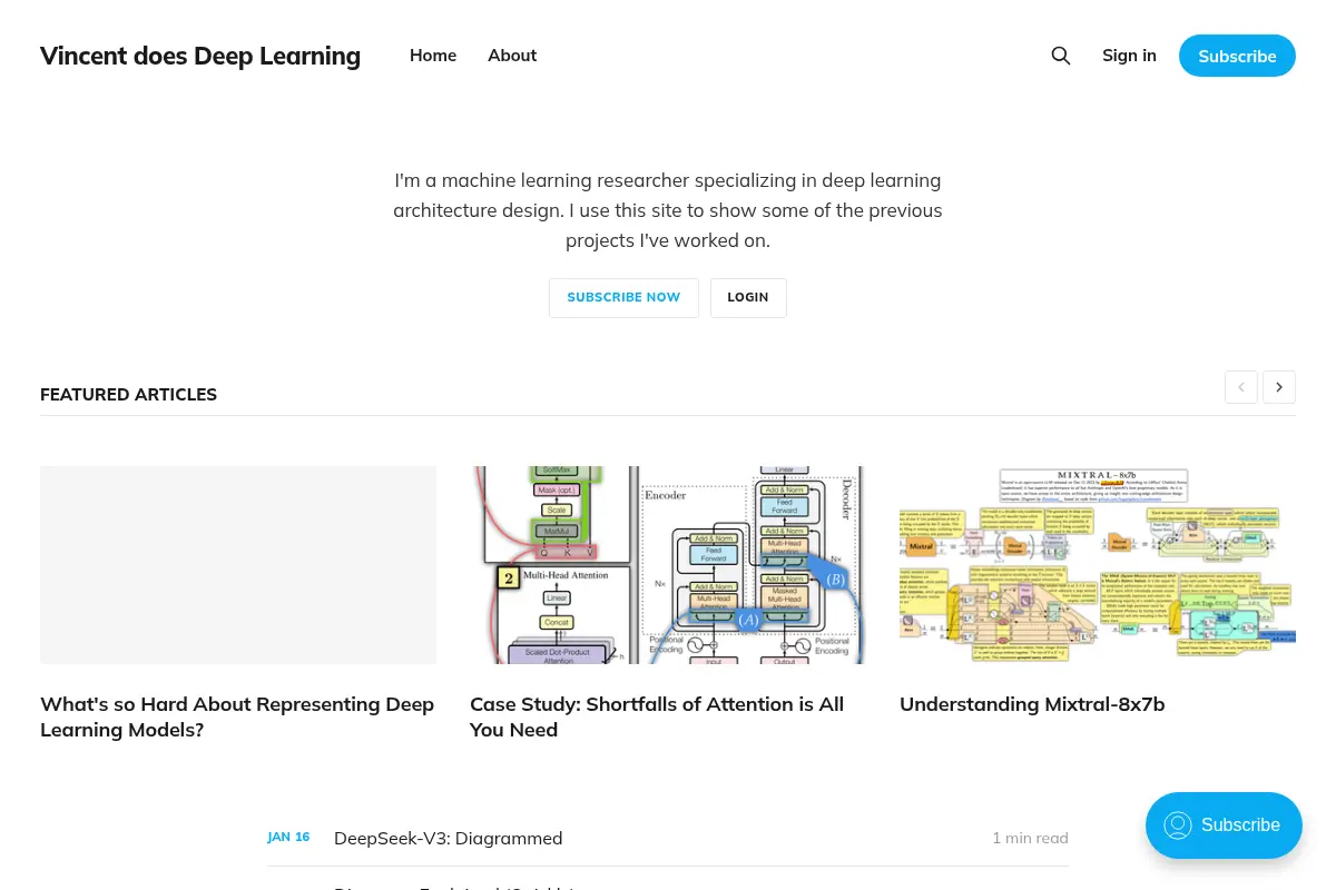 Vincent does Deep Learning