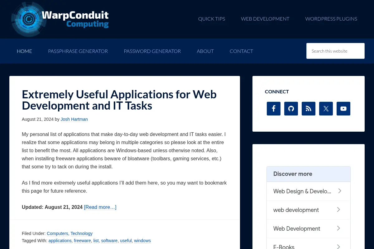 Web Design & Development Tips Tutorials - WarpConduit Computing