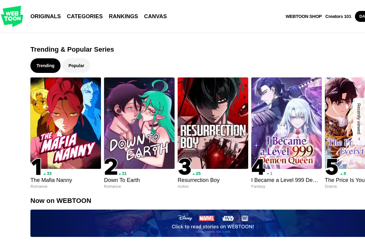 WEBTOON - Read Comics, Manga & Manhwa