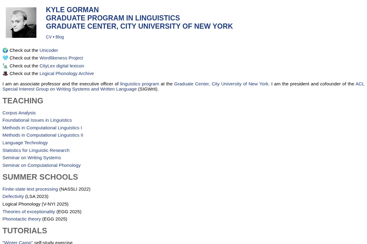 Kyle Gorman @ Graduate Center, CUNY