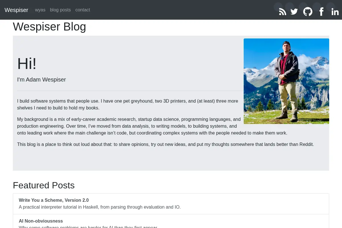 Wespiser Blog