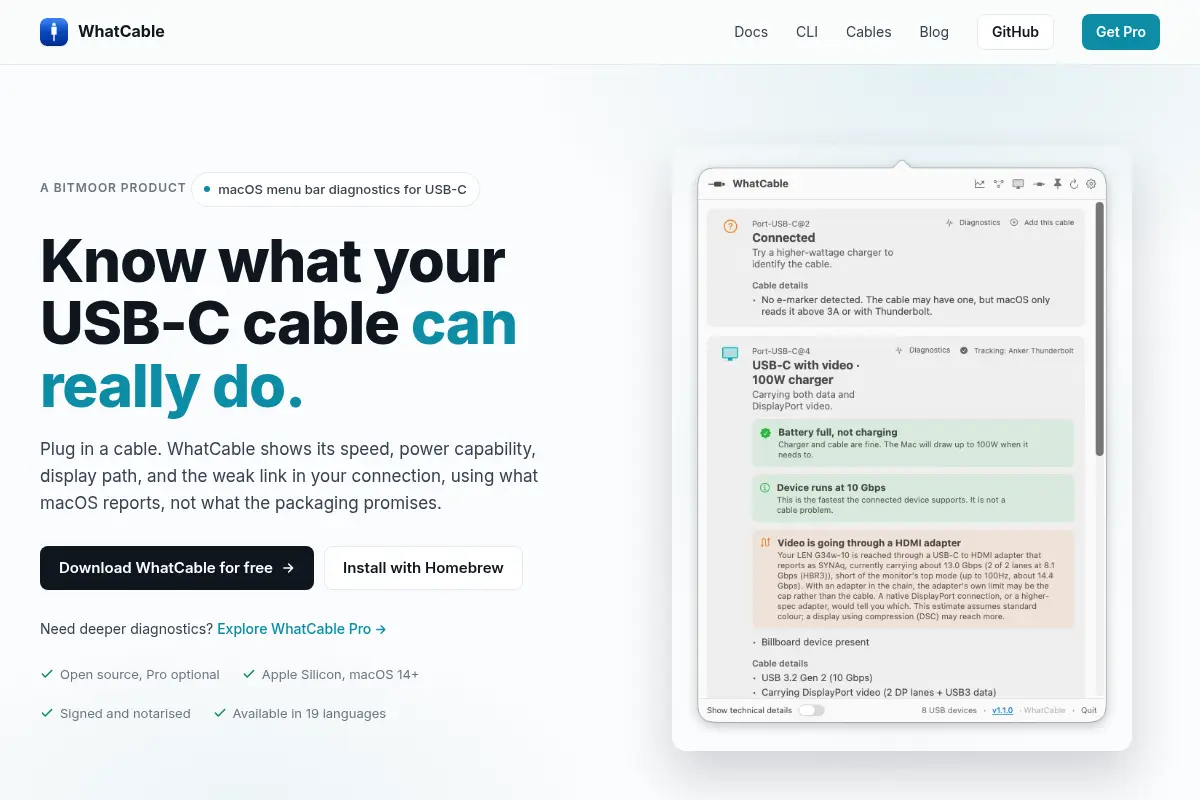 WhatCable: Know what your USB-C cable can really do