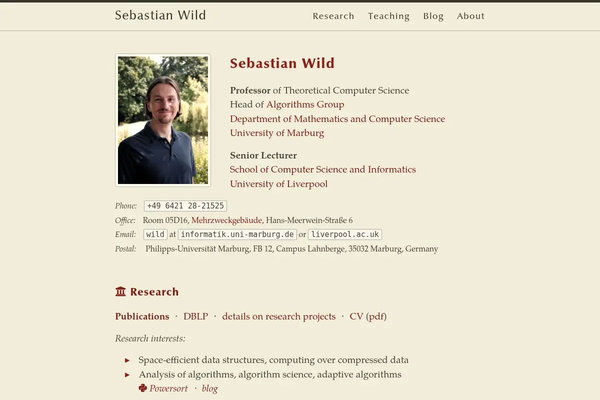 Sebastian Wild's Site