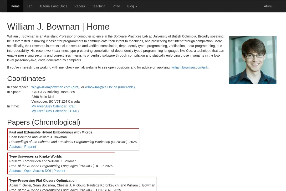 William J. Bowman | Home
