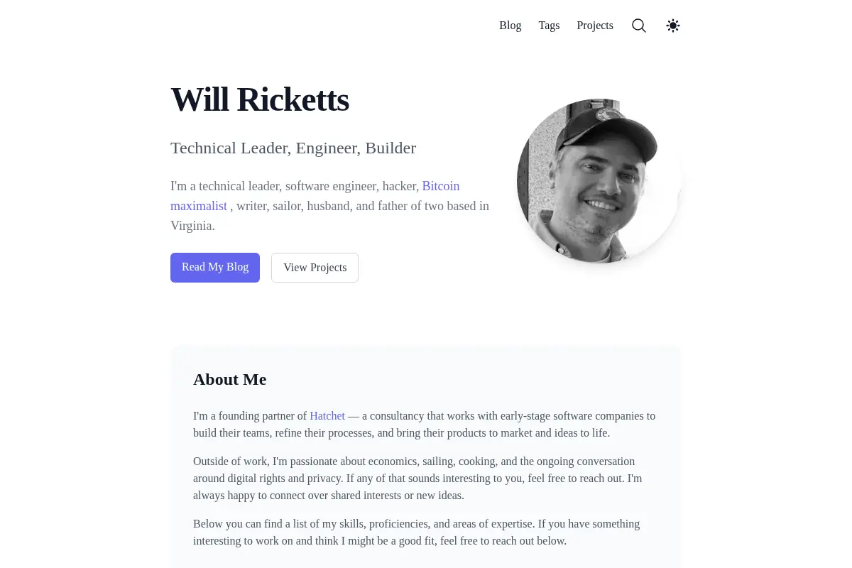 Will Ricketts - Technical Leader, Engineer, Builder