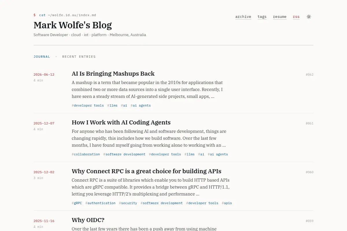 Mark Wolfe's Blog